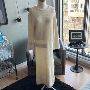 Reiss Cream Cashmere Blend Sweater
